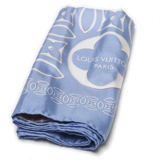 Silk Champs Elysees Scarf Blue