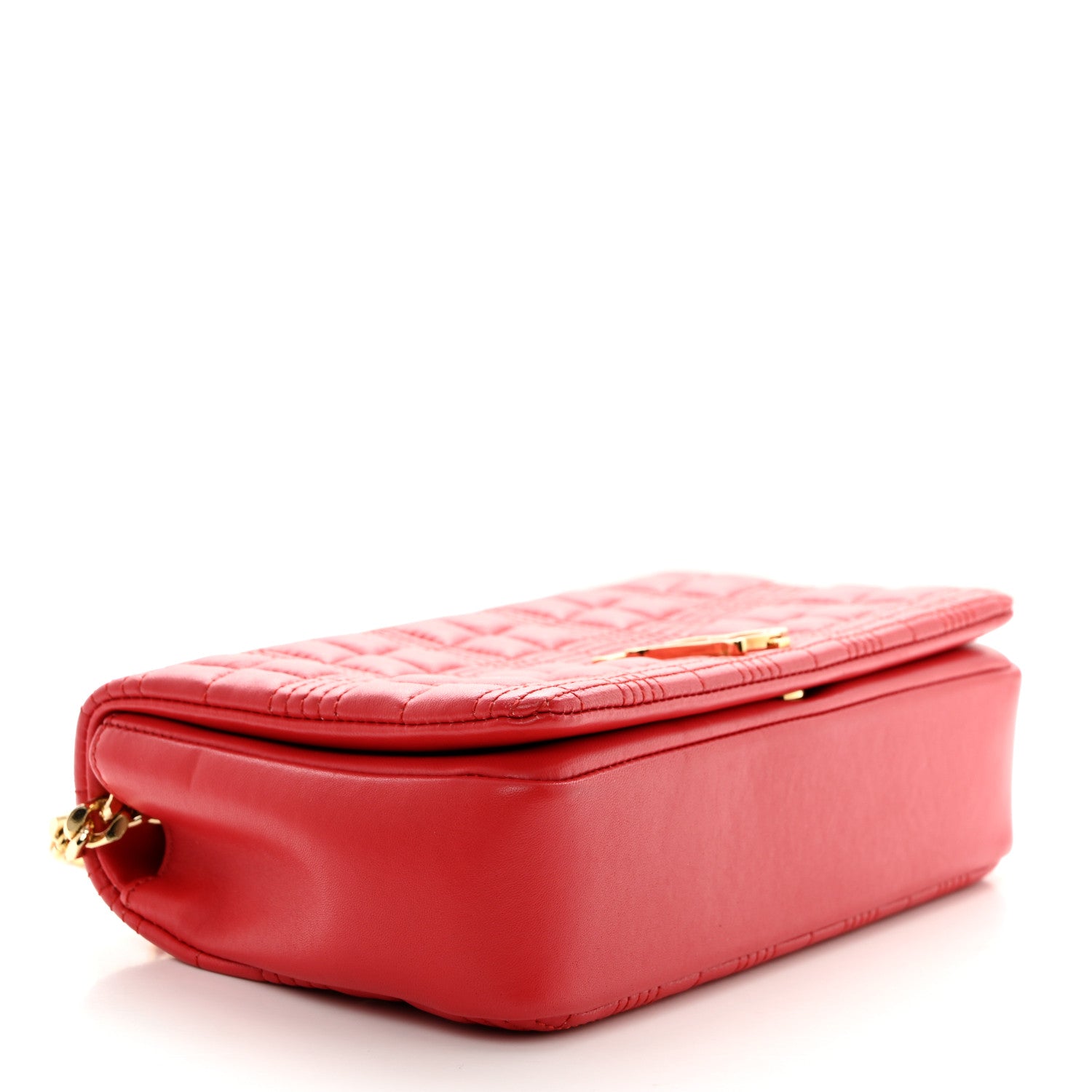 Burberry Lambskin Quilted Small Lola Bag Bright Red 2 of 10