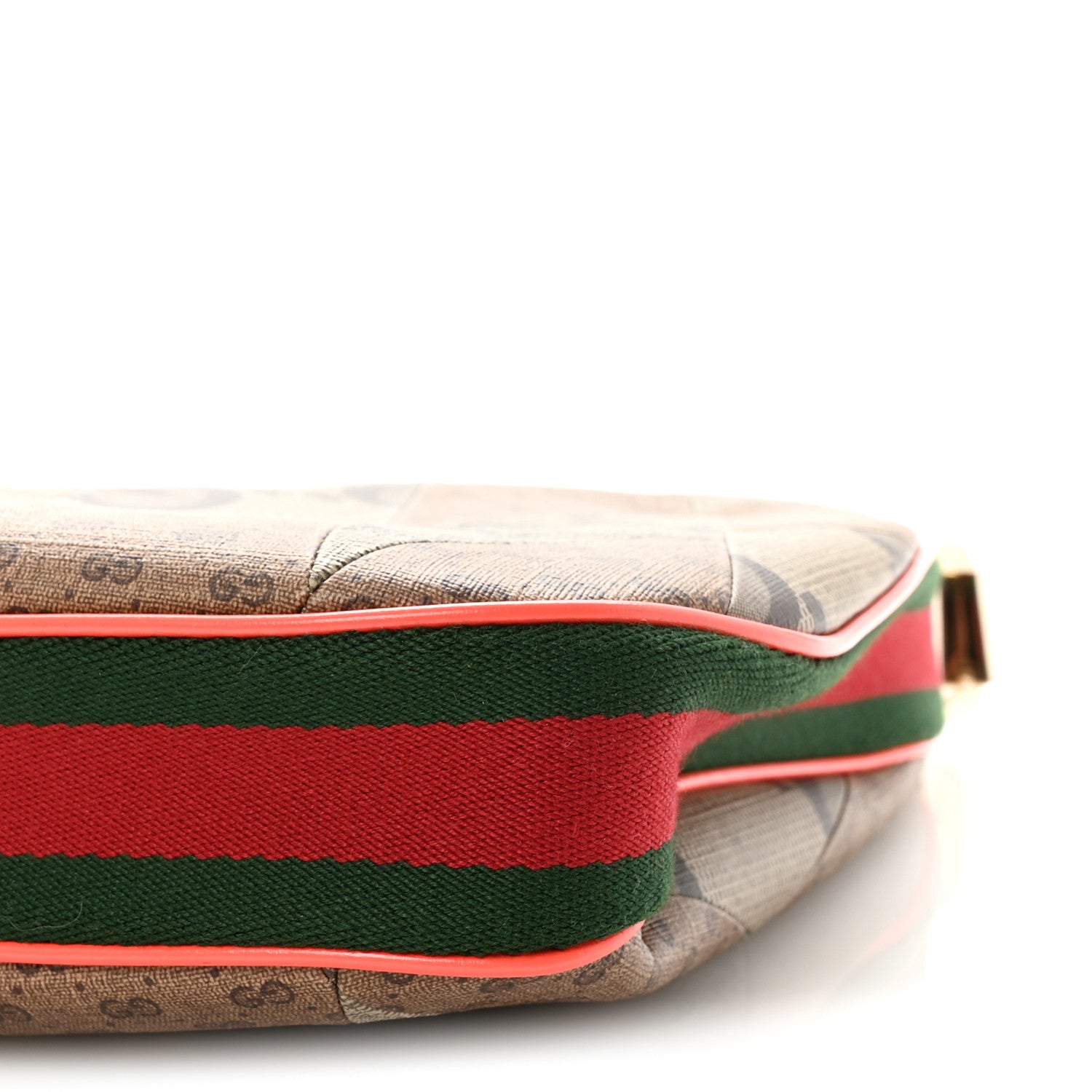 Gucci GG Supreme Monogram Mix Monogram Web Patchwork Large Attache Shoulder Bag Beige Multicolor 9 of 9