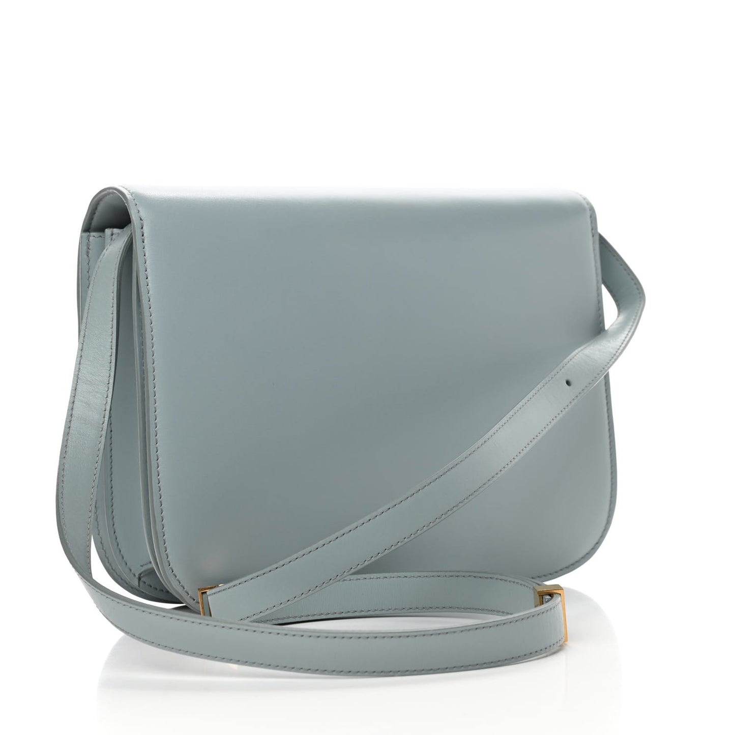 Box Calfskin Medium Classic Box Flap Bag Zinc