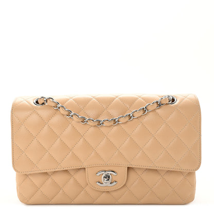 Chanel Caviar Quilted Medium Double Flap Beige 1 of 10