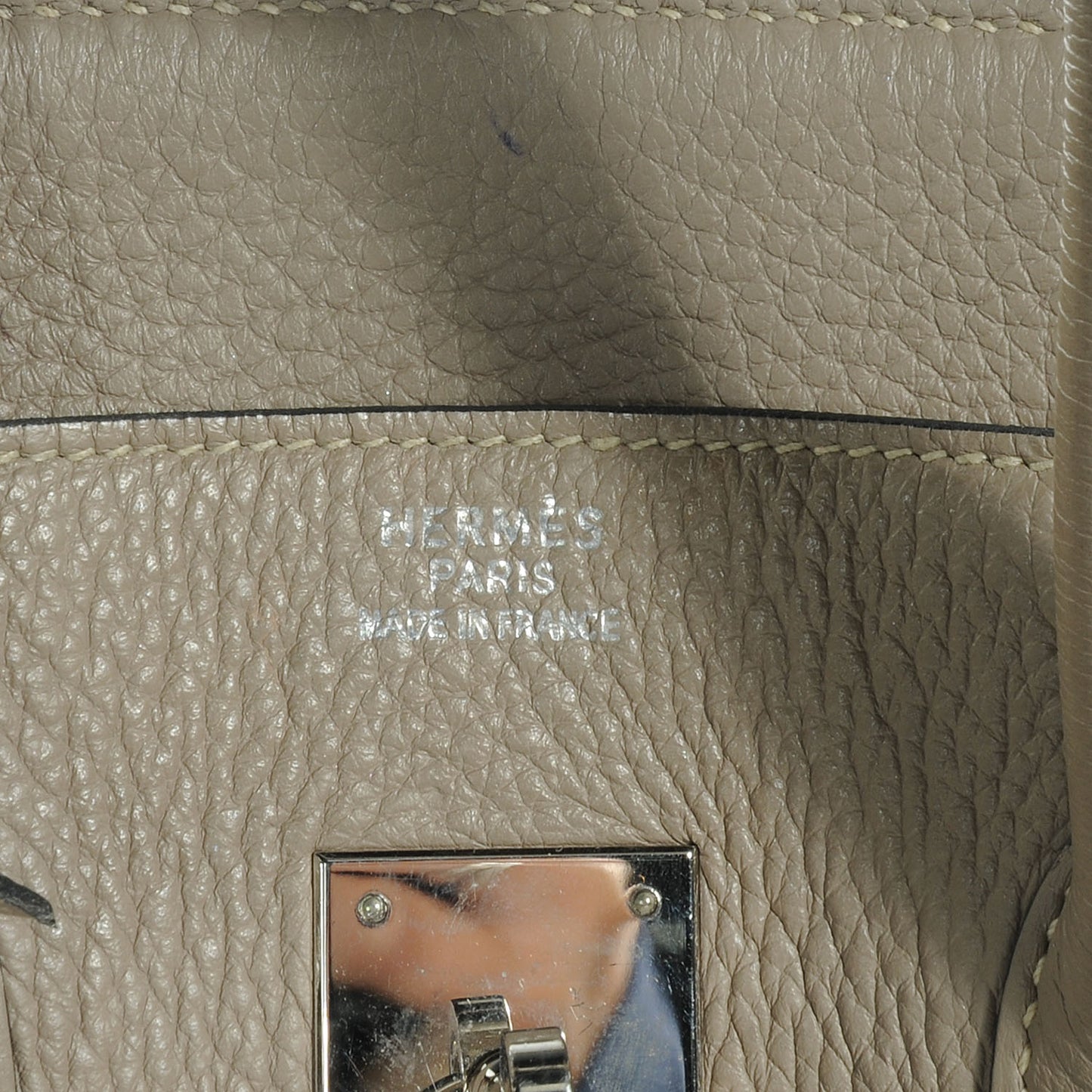 Taurillon Clemence Birkin 35 Gris Tourterelle