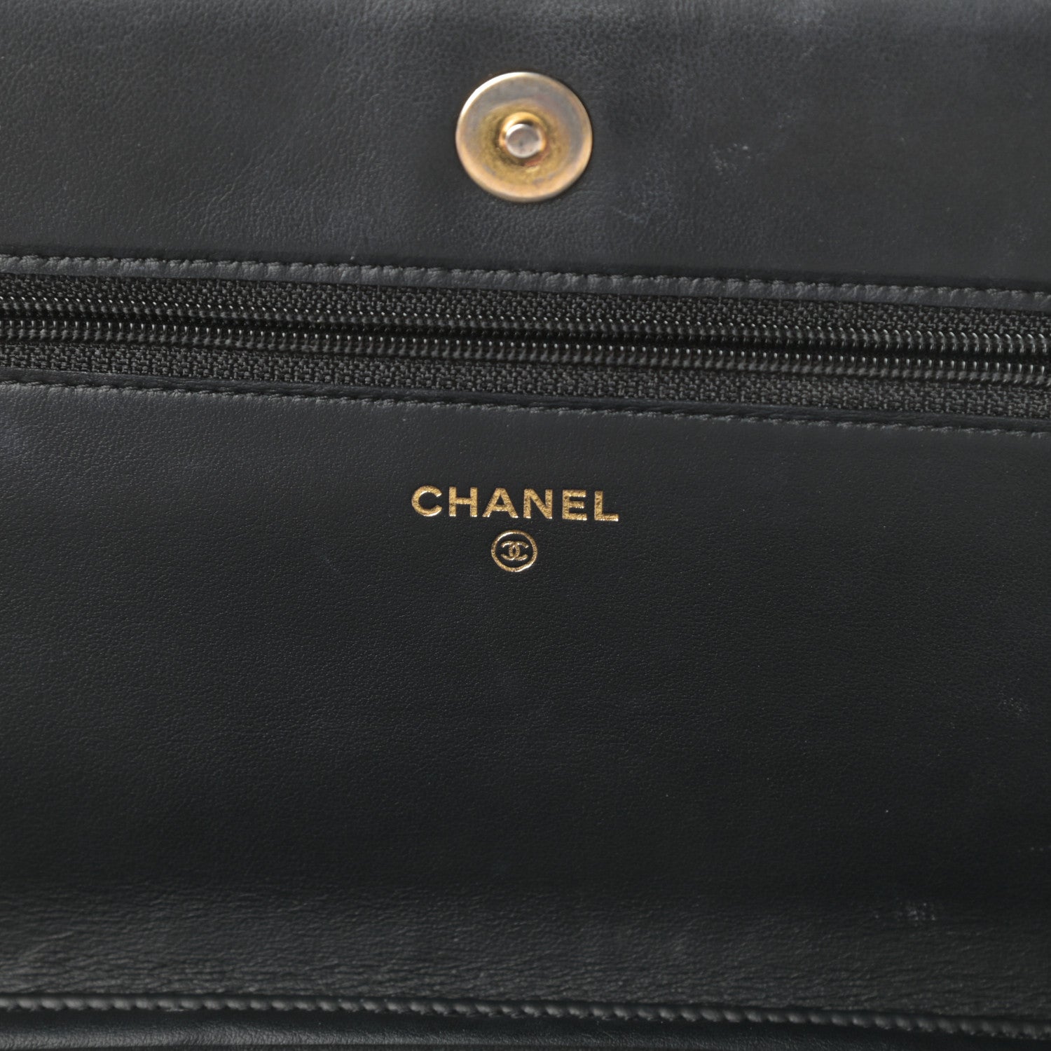 Chanel Calfskin Quilted Chain Around Boy Wallet On Chain WOC Black 6 of 14