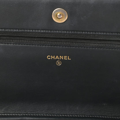 Chanel Calfskin Quilted Chain Around Boy Wallet On Chain WOC Black 6 of 14