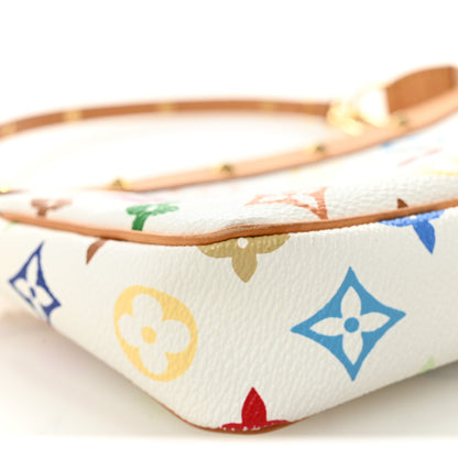 Louis Vuitton Monogram Multicolor Pochette Accessories White 8 of 9