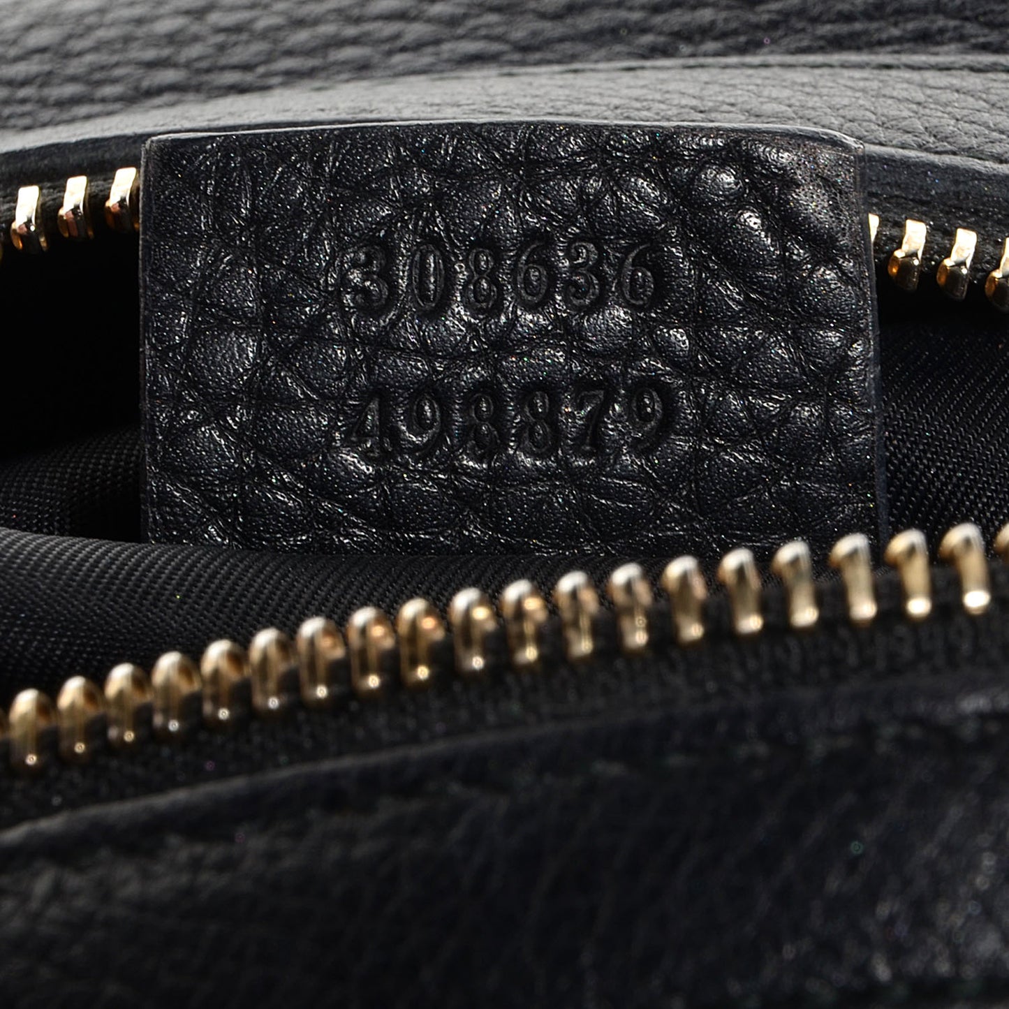 Pebbled Calfskin Medium Soho Cosmetic Case Black