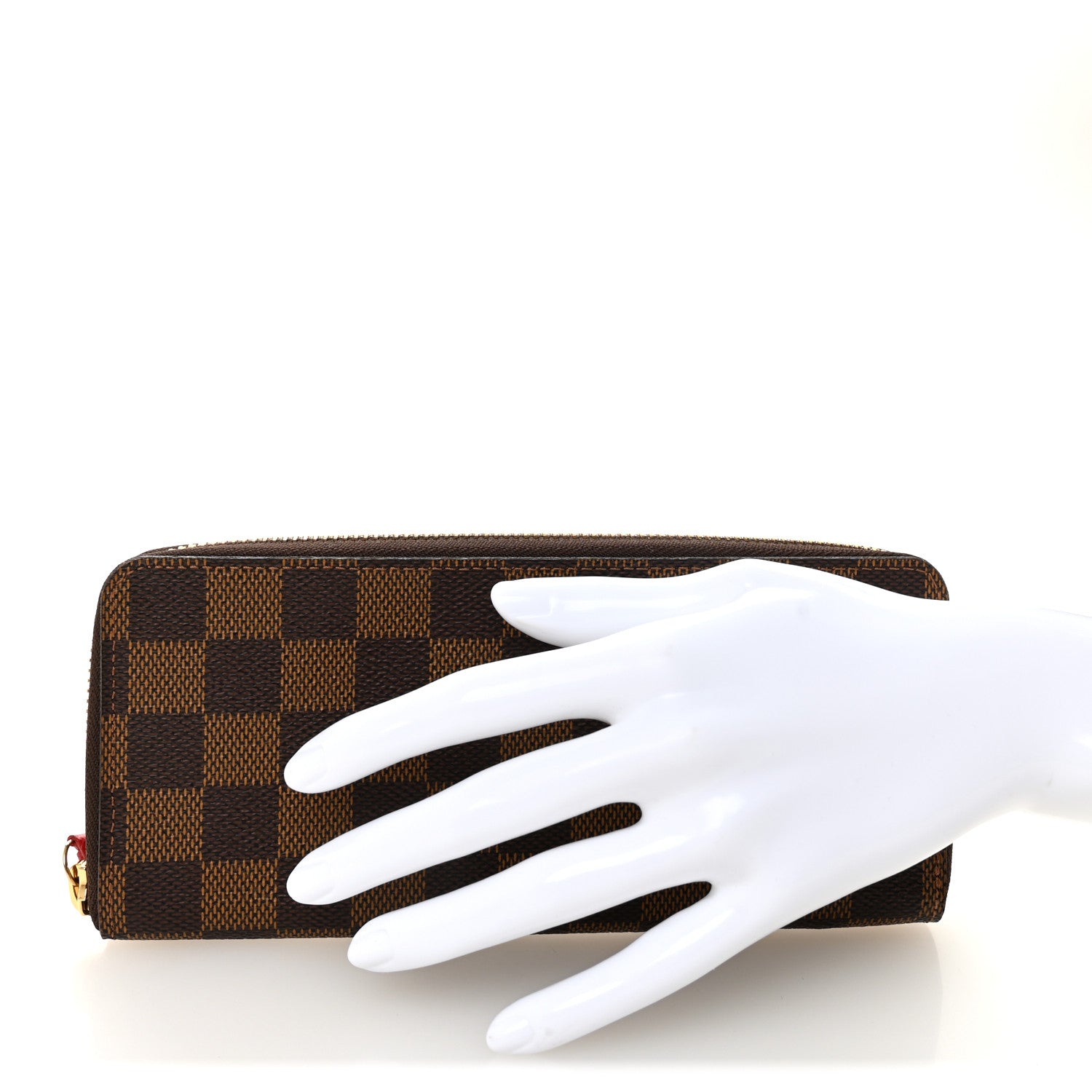 Louis Vuitton Damier Ebene Clemence Wallet Cherry 2 of 7
