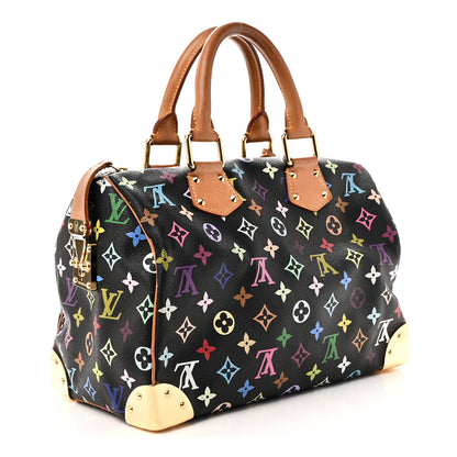 Louis Vuitton Monogram Multicolor Speedy 30 Black 3 of 10
