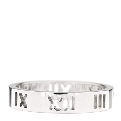 Tiffany Sterling Silver Narrow Atlas Pierced Ring 50 5.25 1 of 4