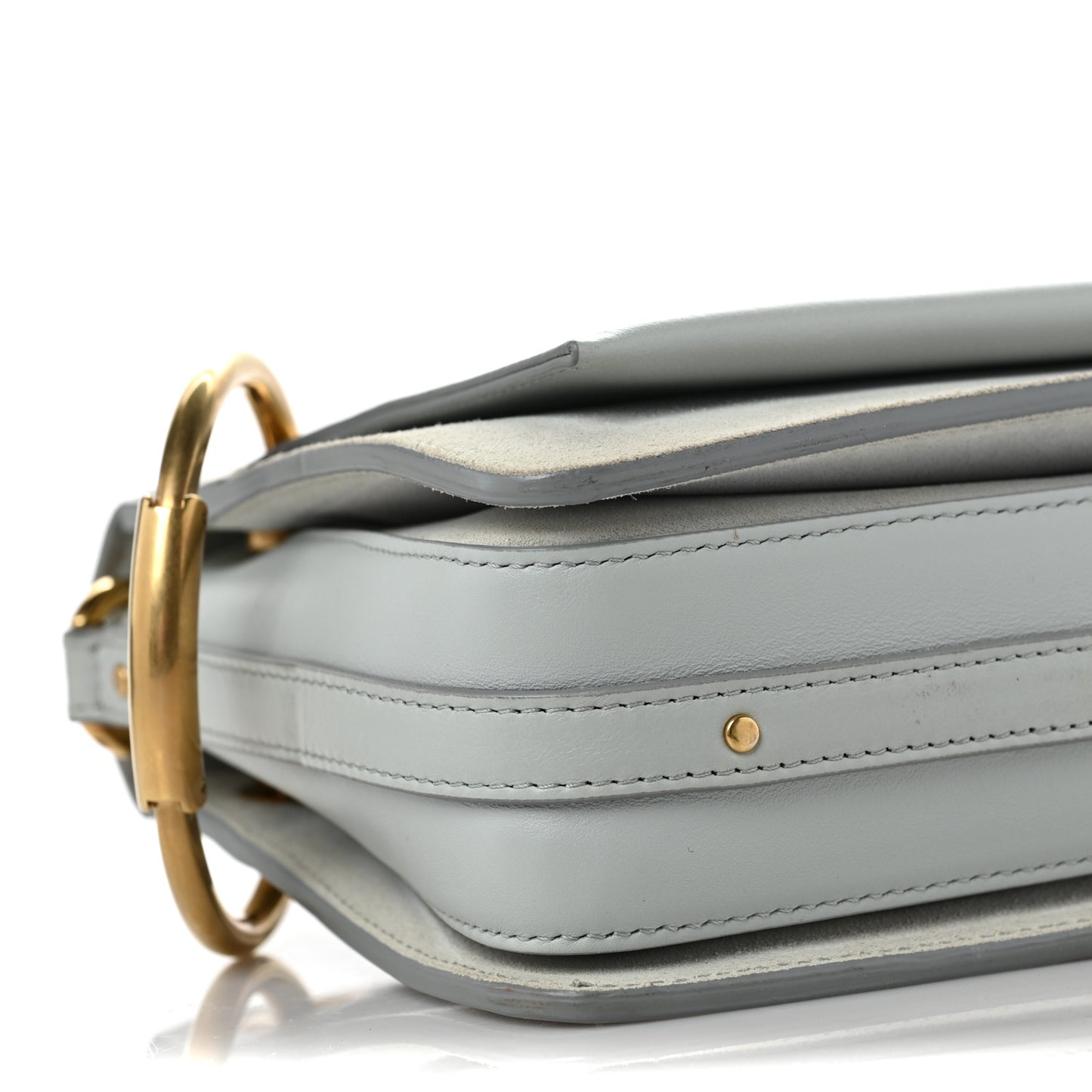 Calfskin Suede Small Roy Bag Airy Grey