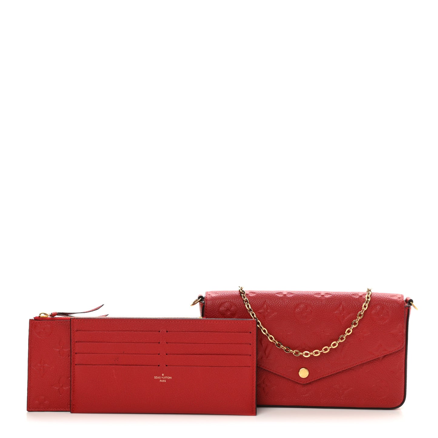 Empreinte Pochette Felicie Chain Wallet Scarlet
