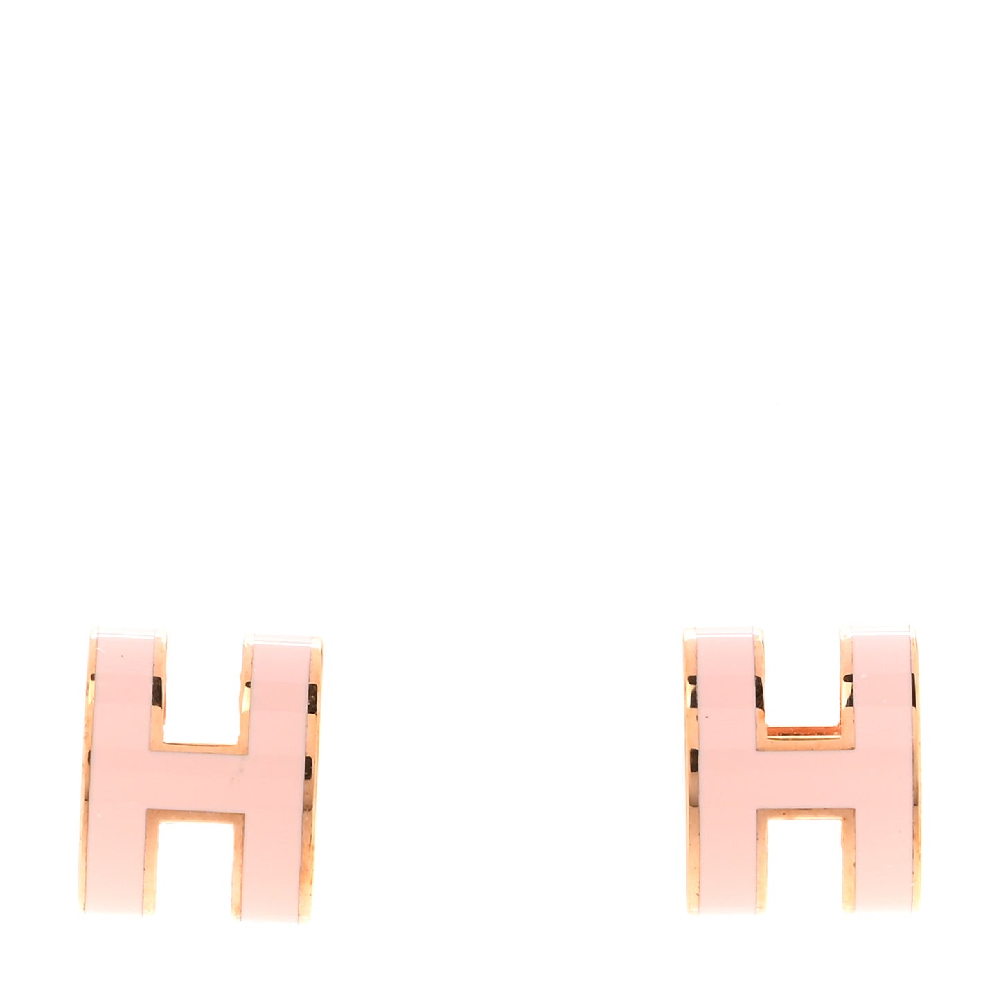 Rose Gold Lacquered Pop H Earrings Rose Dragee