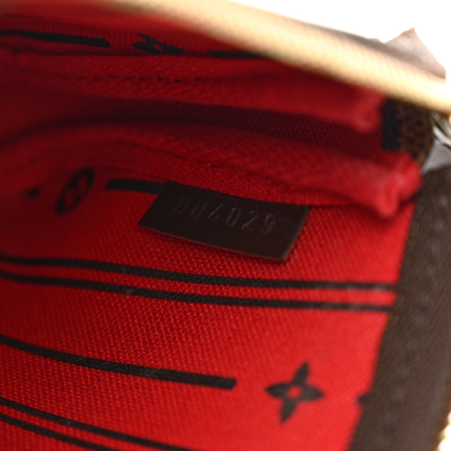 Damier Ebene Complice Trunks and Bags Mini Pochette Accessories Red