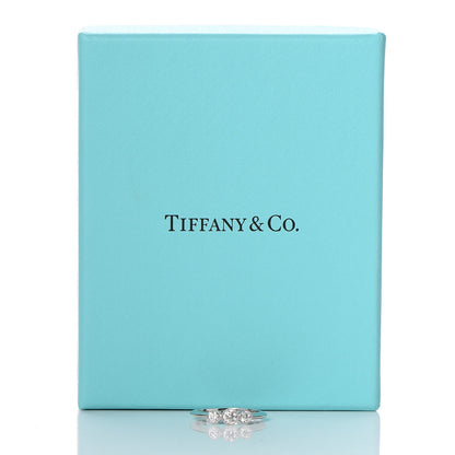Tiffany Platinum Diamond Three Stone Milgrain Ring 49 4.75 5 of 5