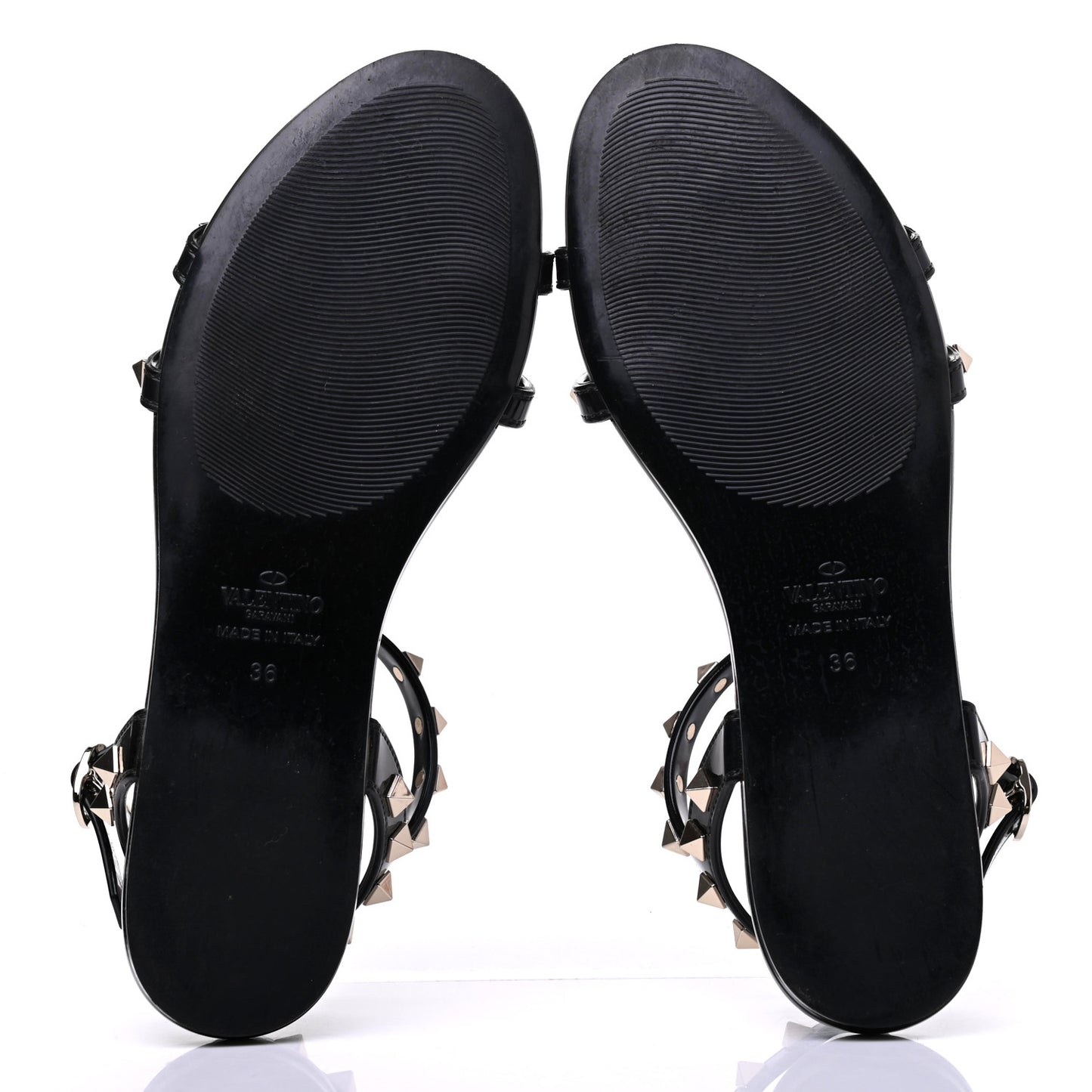 PVC Jelly Rockstud Caged Sandals 36 Black
