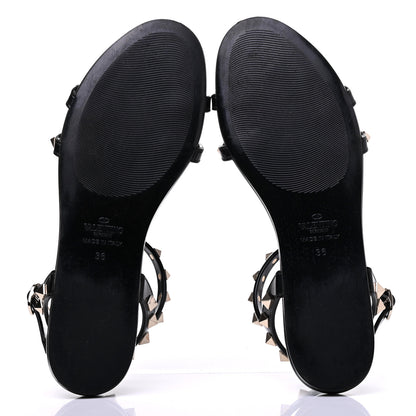 Valentino Garavani PVC Jelly Rockstud Caged Sandals 36 Black 5 of 10