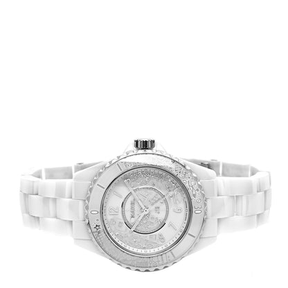 Chanel Stainless Steel Ceramic Diamond 33mm J12 Limited Edition Quartz Watch White 2 of 5