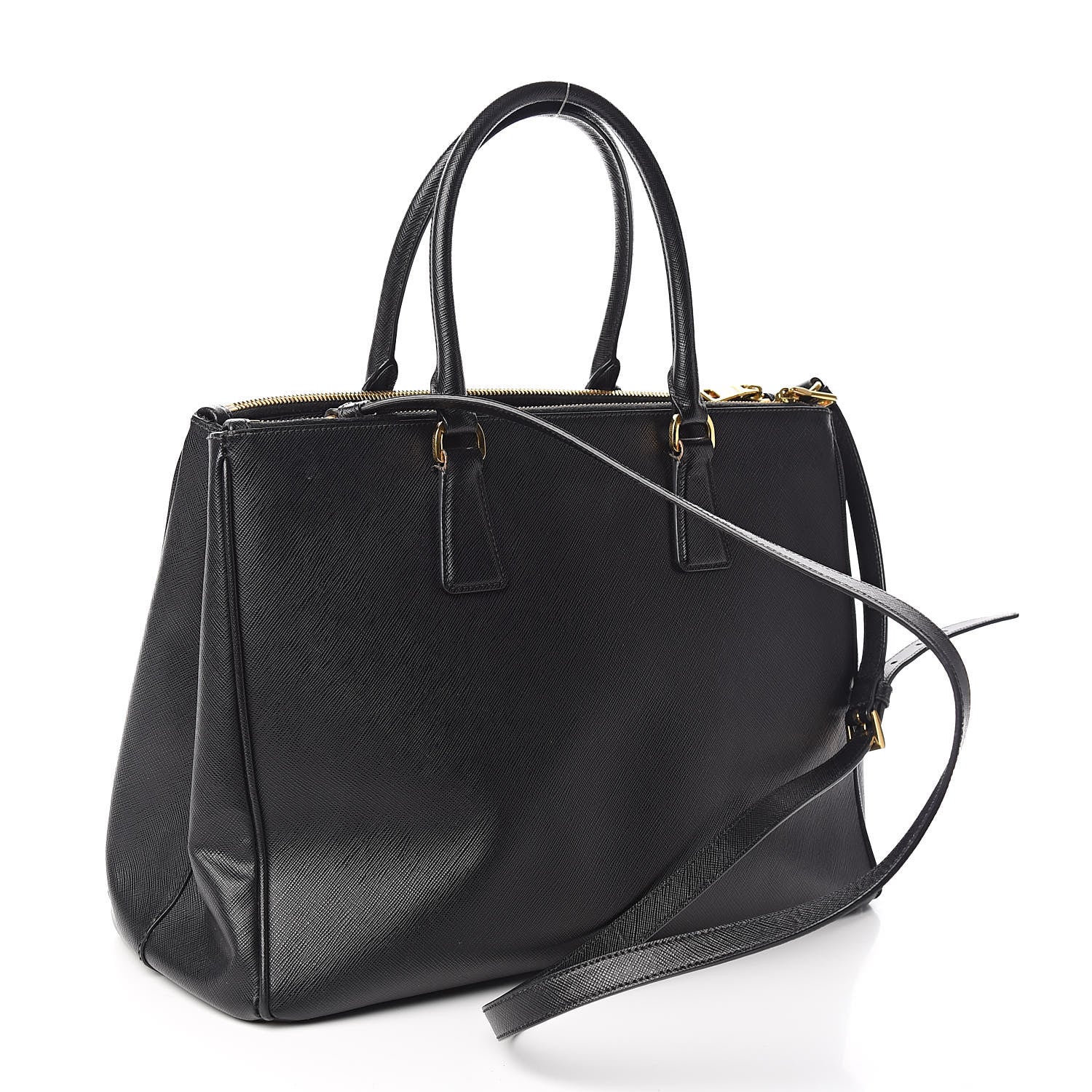 Prada Saffiano Large Galleria Double Zip Tote Black 3 of 16
