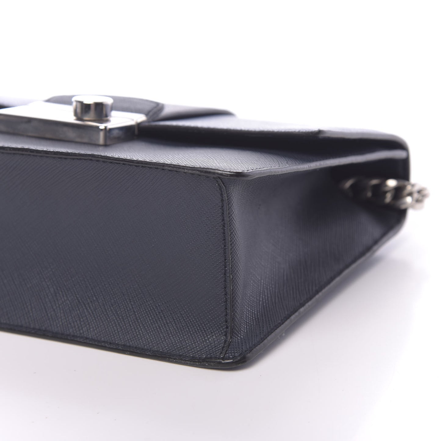 Saffiano Pattina Crossbody Bag Bluette Baltico