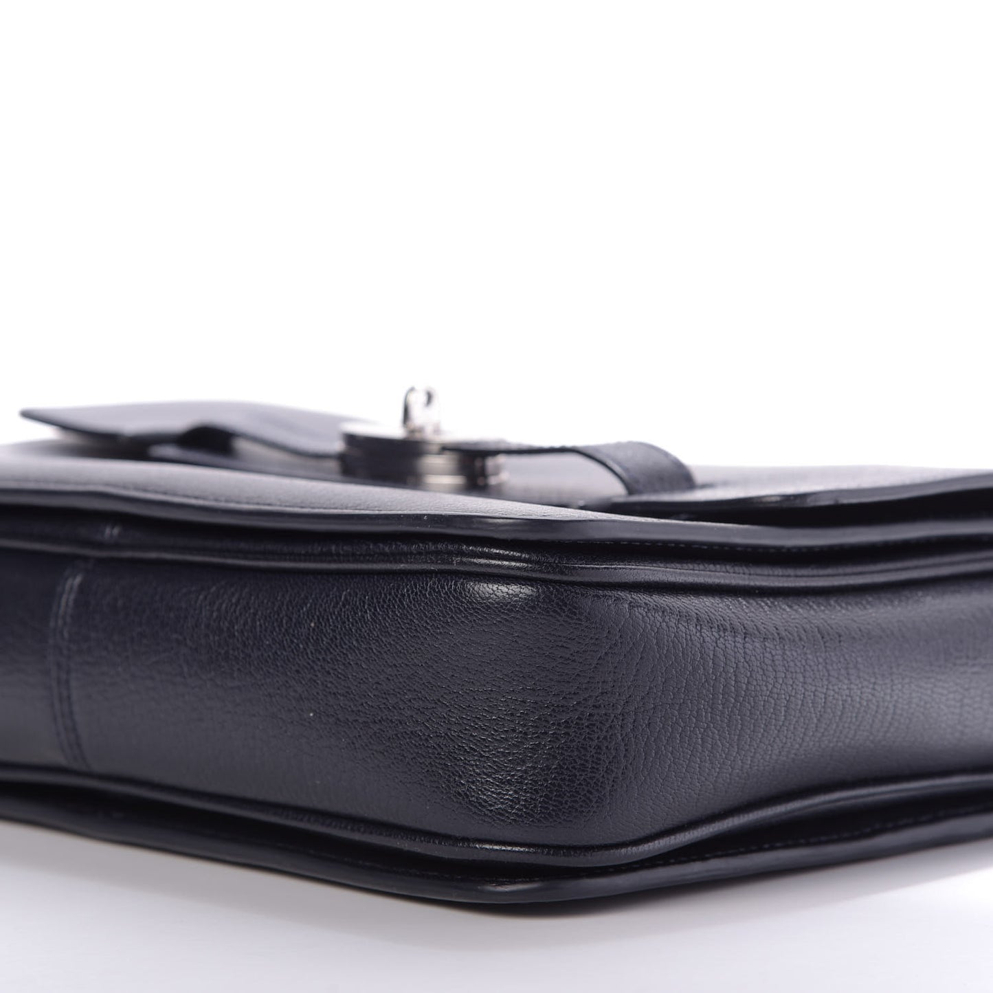 Shiny Goatskin Bayswater Shoulder Bag Midnight