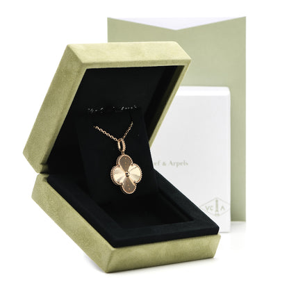 Van Cleef & Arpels 18K Yellow Gold Guilloche Magic Alhambra Long Necklace 6 of 6