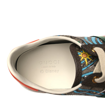 Gucci X DISNEY GG Supreme Monogram Web Donald Duck Womens Ace Sneakers 38.5 Beige New Acero Orange 7 of 9