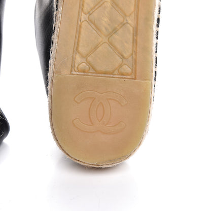 Chanel Lambskin CC Espadrilles 35 Black 6 of 9