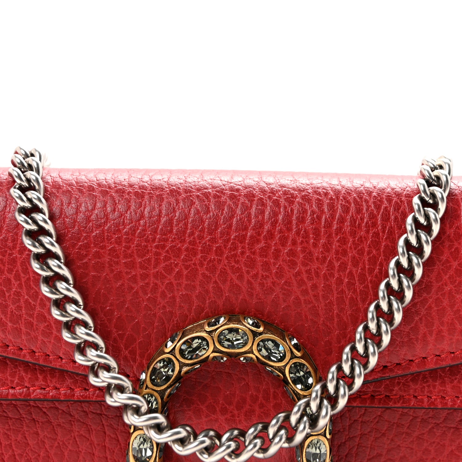 Gucci Calfskin Super Mini Dionysus Shoulder Bag Hibiscus Red 7 of 9
