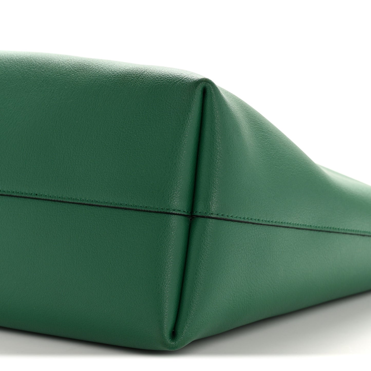 Calfskin Large Shopping Tote Emerald Green
