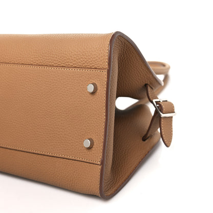 The Row Grained Calfskin Margaux Shoulder 12 Sandpit 9 of 9