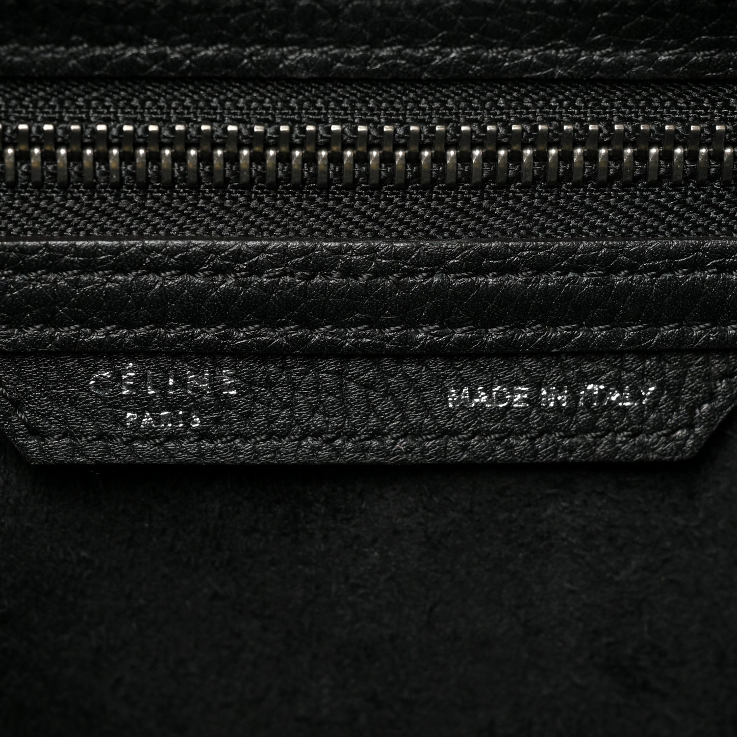 Drummed Calfskin Micro Luggage Black