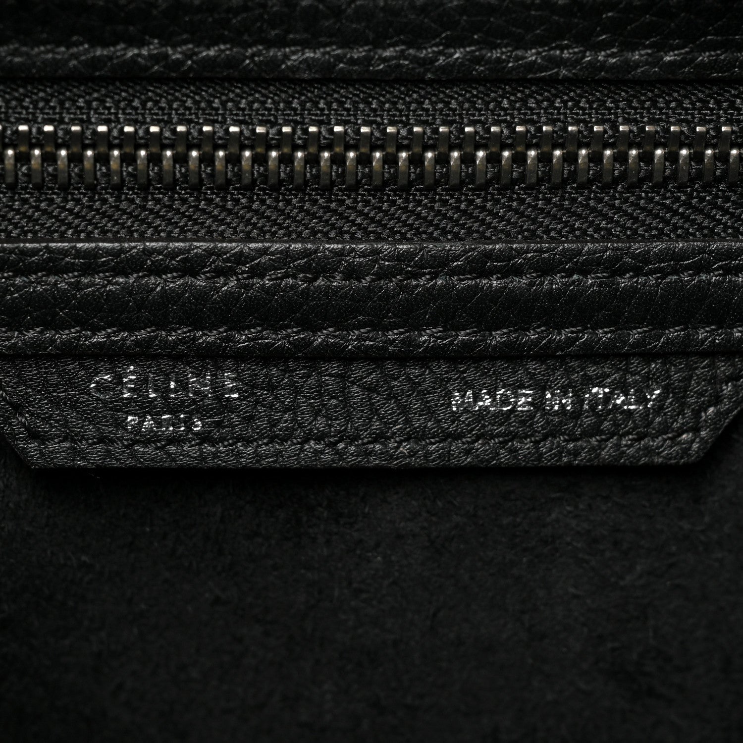 Celine Drummed Calfskin Micro Luggage Black 6 of 25