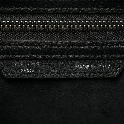 Celine Drummed Calfskin Micro Luggage Black 6 of 25