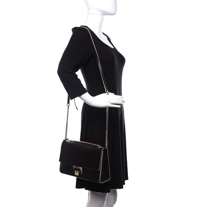 Jimmy Choo Washed Crinkled Calfskin Rebel Shoulder Bag Black 2 of 9