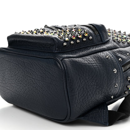 MCM Visetos Swarovski Mini Stark Diamond Backpack Dress Blue 5 of 9