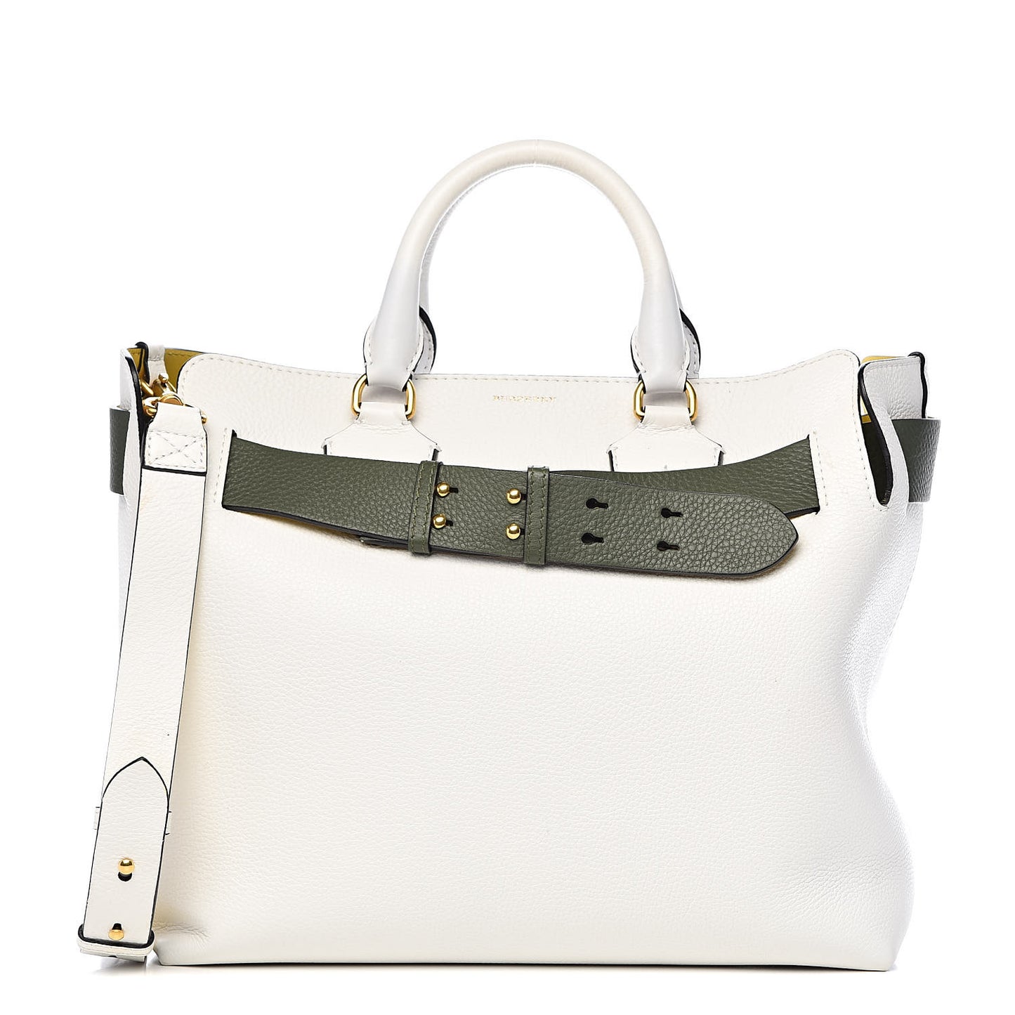 Soft Grain Calfskin Medium Belt Bag Chalk White