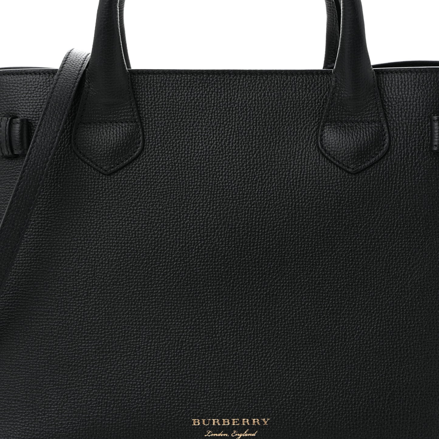 Derby Calfskin House Check Medium Banner Tote Black