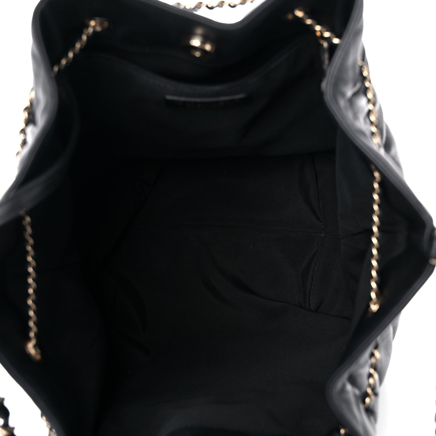 Chanel Lambskin Quilted CC Dweller Drawstring Tote Black 5 of 19