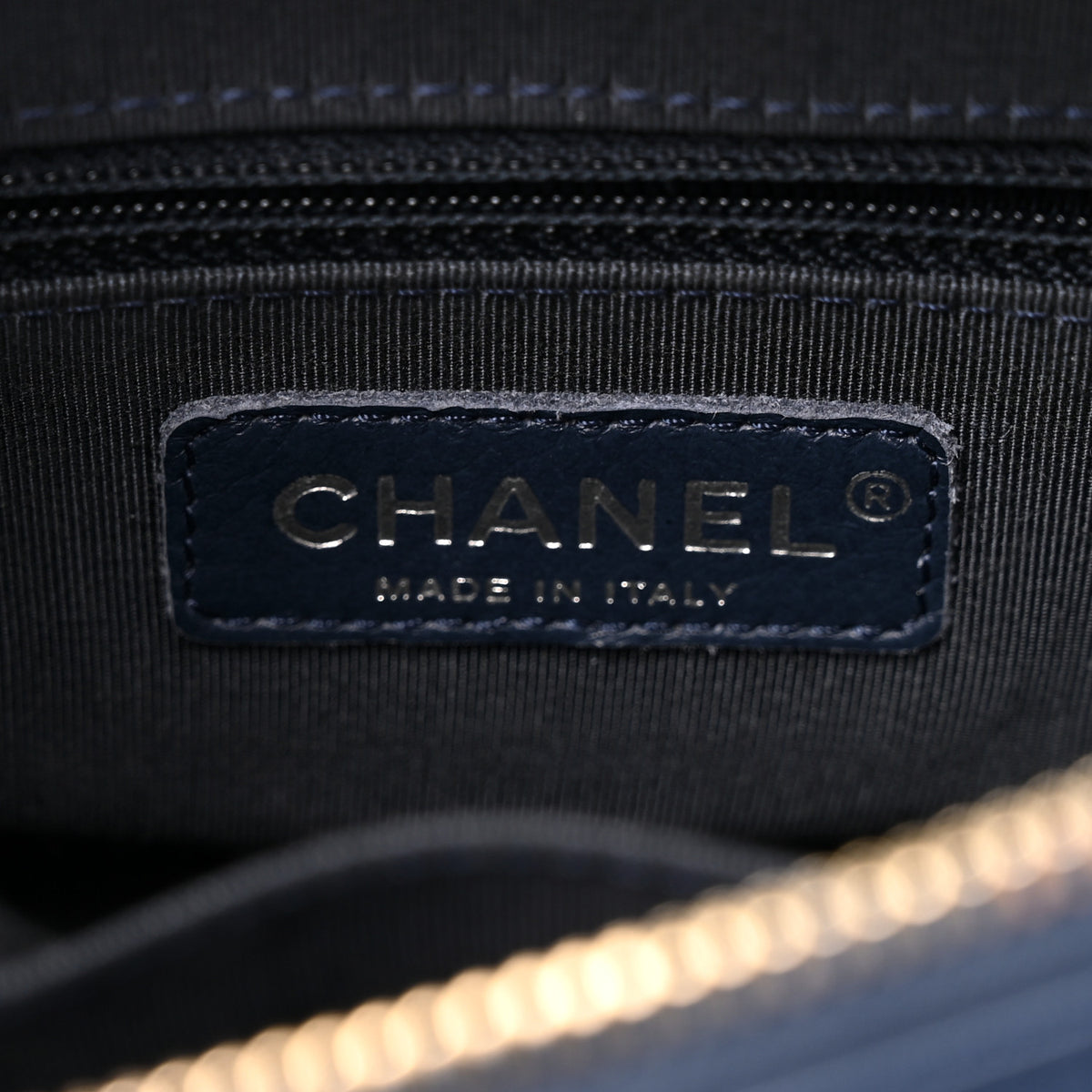 Chanel Aged Calfskin Quilted Small Gabrielle Hobo Navy 6 of 10
