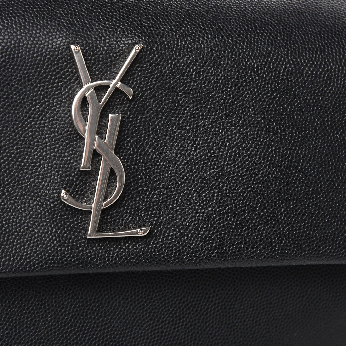 Grain De Poudre Medium West Hollywood Monogram Fold-Over Black