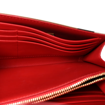 Burberry Calfskin House Check Hannah Wallet with Detachable Strap Bright Red 5 of 9