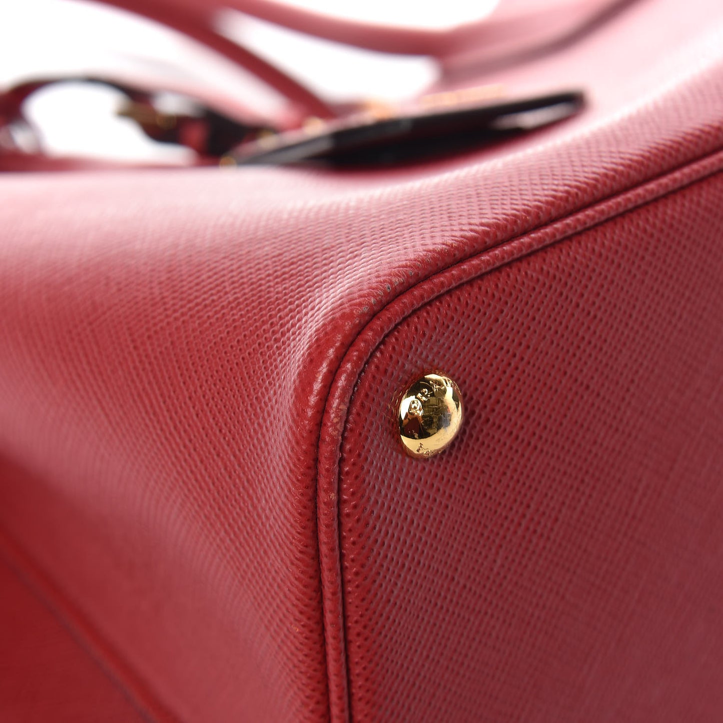 Saffiano Cuir Large Double Bag Fuoco Black