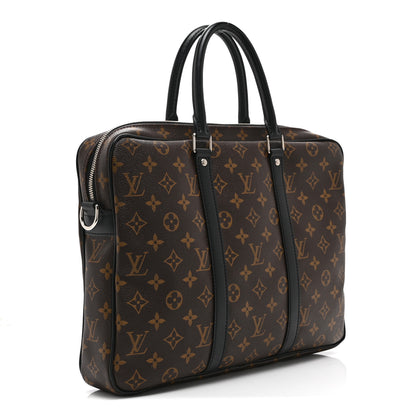 Louis Vuitton Monogram Macassar Porte-Documents Voyage PM 3 of 10