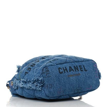 Chanel Denim Quilted Small Mood Bucket With Chain Blue Multicolor 4 of 10