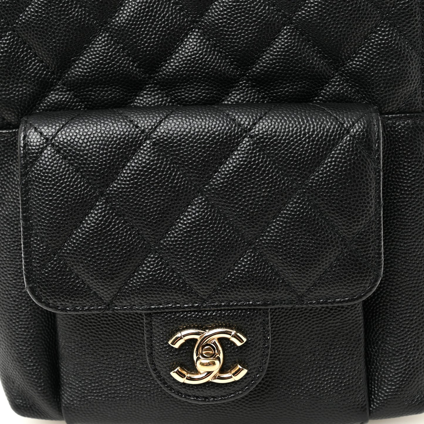 Caviar Quilted Small CC Day Backpack Black