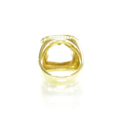 David Yurman 18K Yellow Gold Diamond Lemon Quartz 15mm Albion Ring 52 6 3 of 7