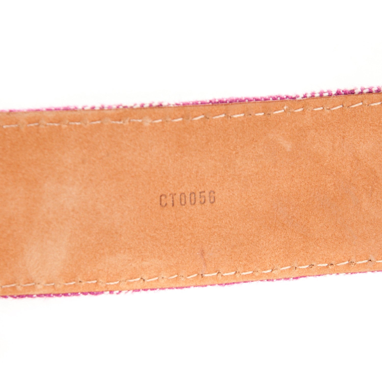 Louis Vuitton Denim Monogram Belt 90 36 Fuchsia 5 of 7