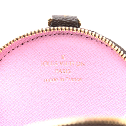 Louis Vuitton Monogram 2021 Christmas Animation Japanese Garden Round Coin Purse Wisteria Pink 3 of 4
