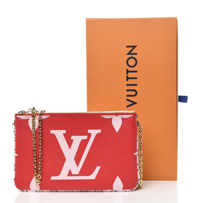 Louis Vuitton Monogram Giant Double Zip Pochette Rouge 12 of 12