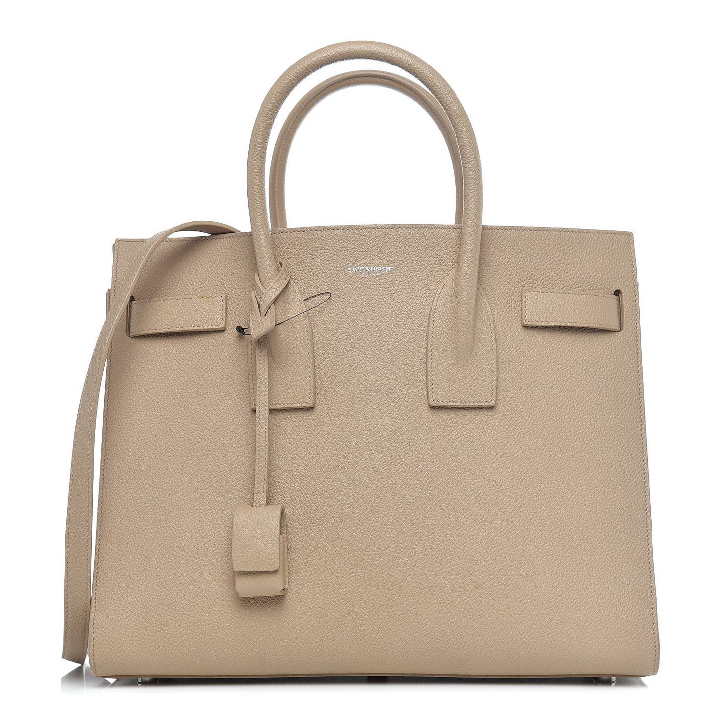 Grained Calfskin Small Sac De Jour Dark Beige